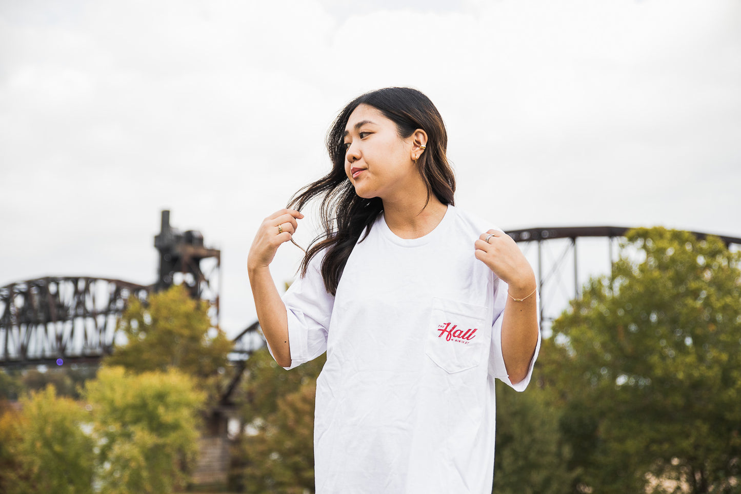 The Hall White Pocket Tee